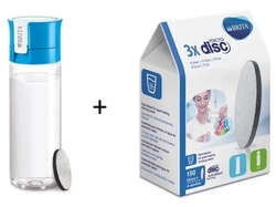 Filtračná fľaša Brita Fill & Go Vital modrá + 3 filtre MicroDisc